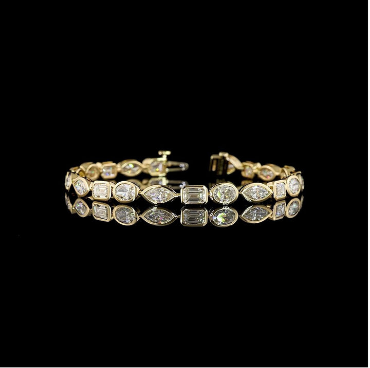 14kt Yellow Gold Lab Diamond Tennis Bracelet