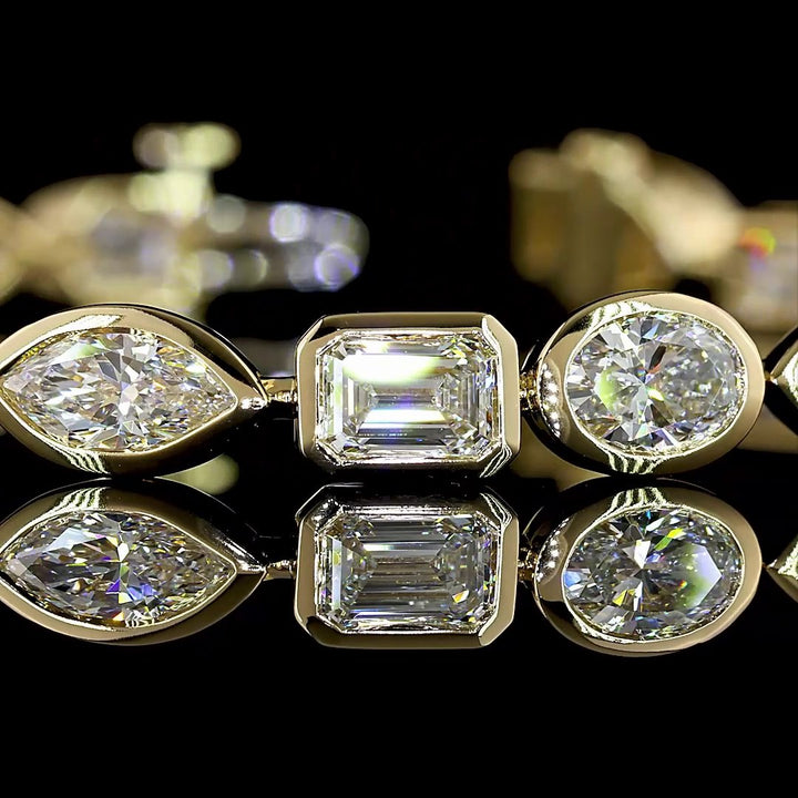 14kt Yellow Gold Lab Diamond Tennis Bracelet