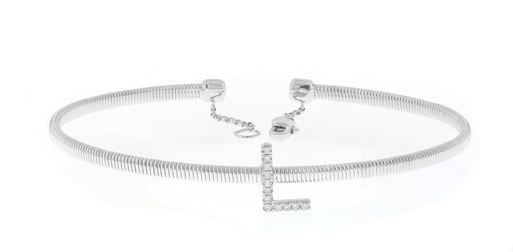 18kt White Gold Diamond Bangle