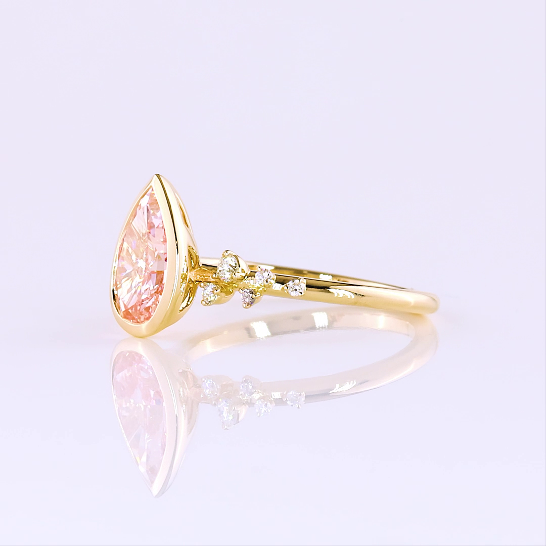 14kt Yellow Gold Lab Diamond Ring