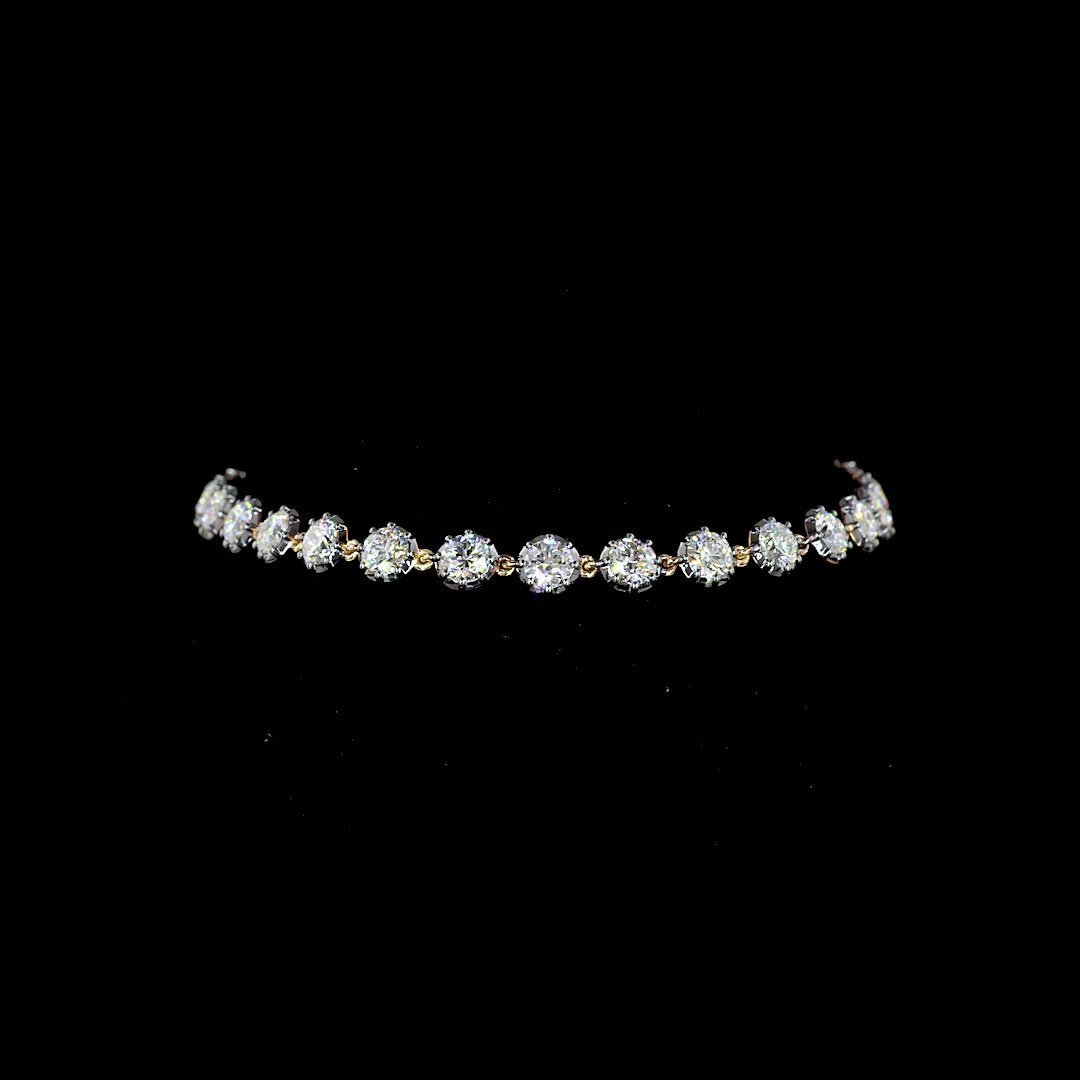 14kt Yellow and Black Gold Lab Diamond Bracelet