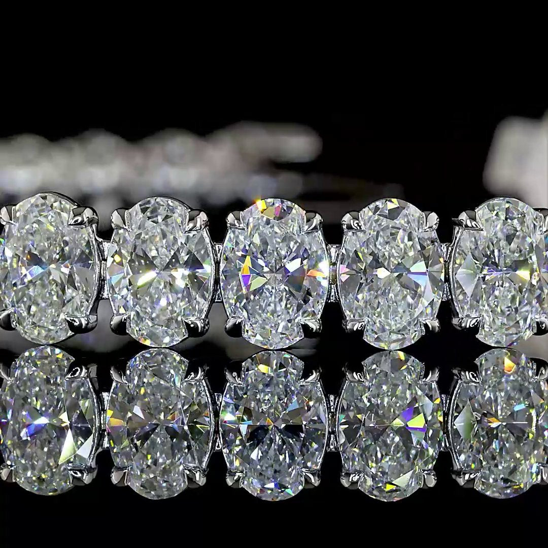 14kt White Gold Lab Diamond Tennis Bracelet