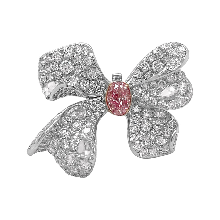 Platinum Diamond and Pink Diamond Ring.