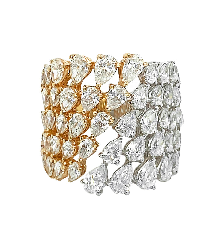 18kt White And Rose Gold Diamond Ring