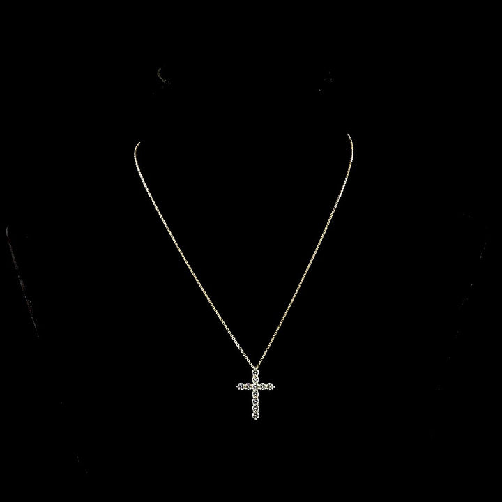 14kt Yellow Gold Lab Diamond Cross Pendant