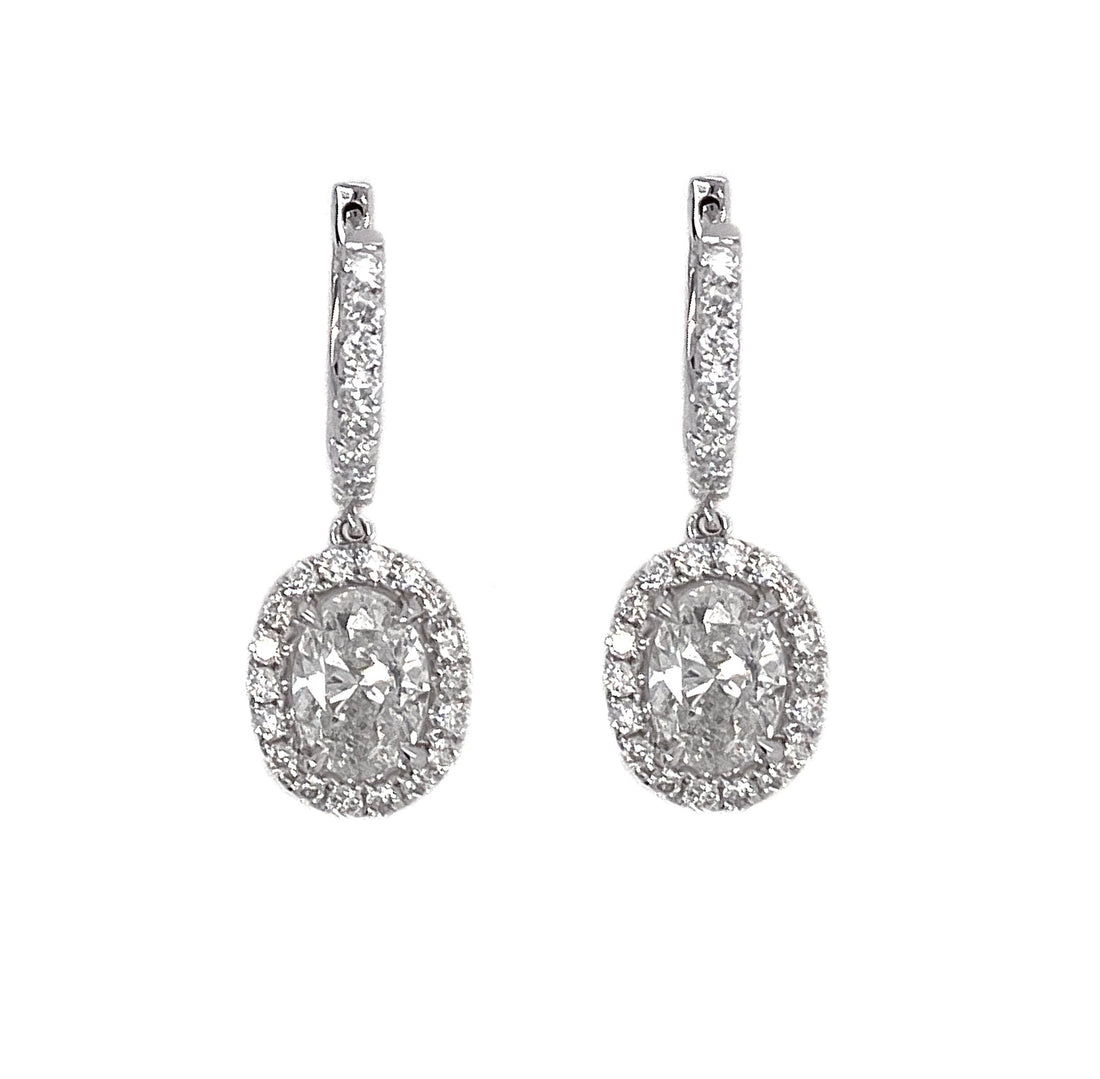 18kt White Gold Diamond Earrings