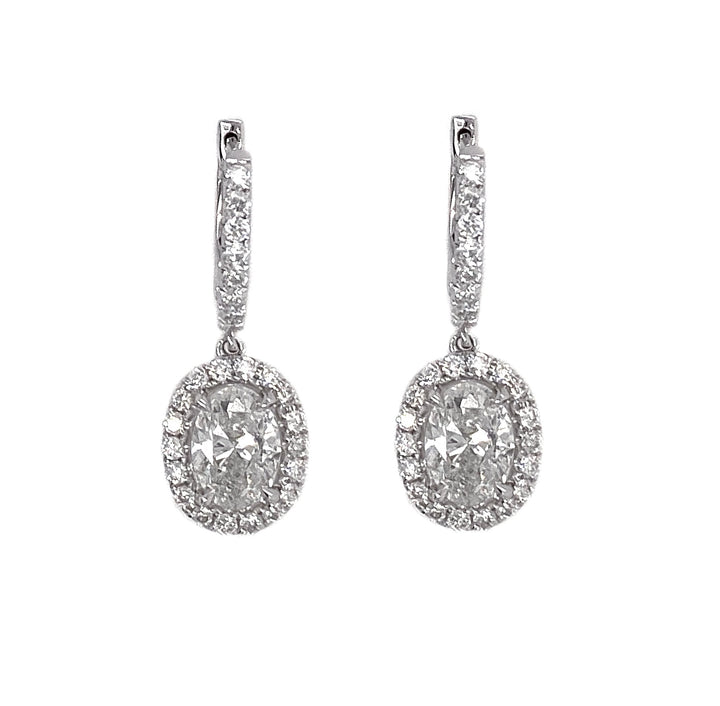 18kt White Gold Diamond Earrings