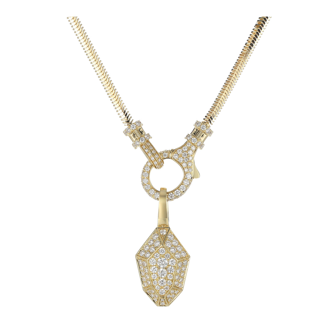 18kt Yellow Gold Diamond Dangling Pendant