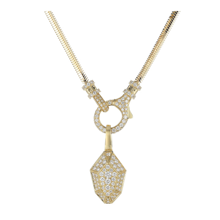 18kt Yellow Gold Diamond Dangling Pendant