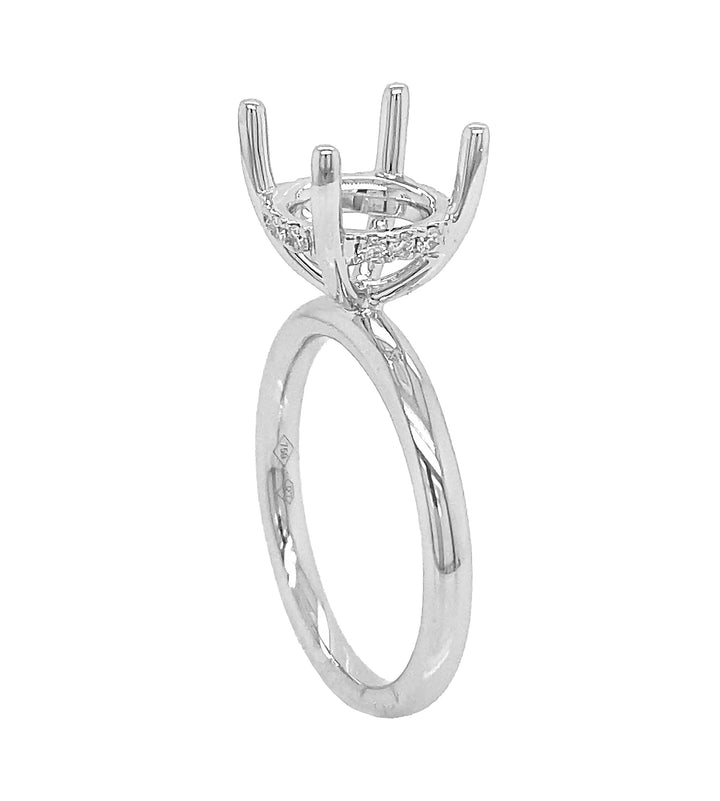 18kt White Gold Diamond Semi-mount