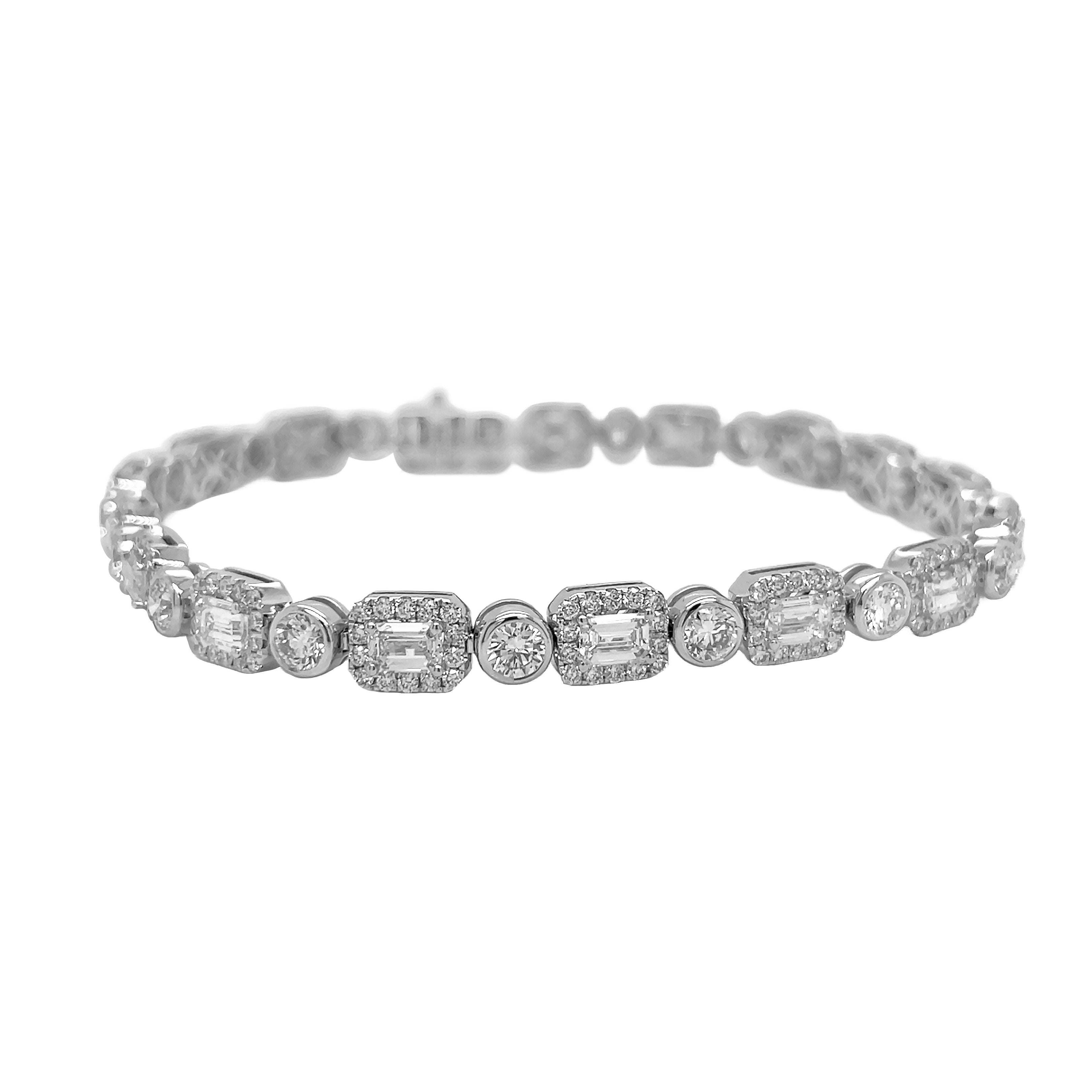 18kt White Gold Diamond Tennis Bracelet