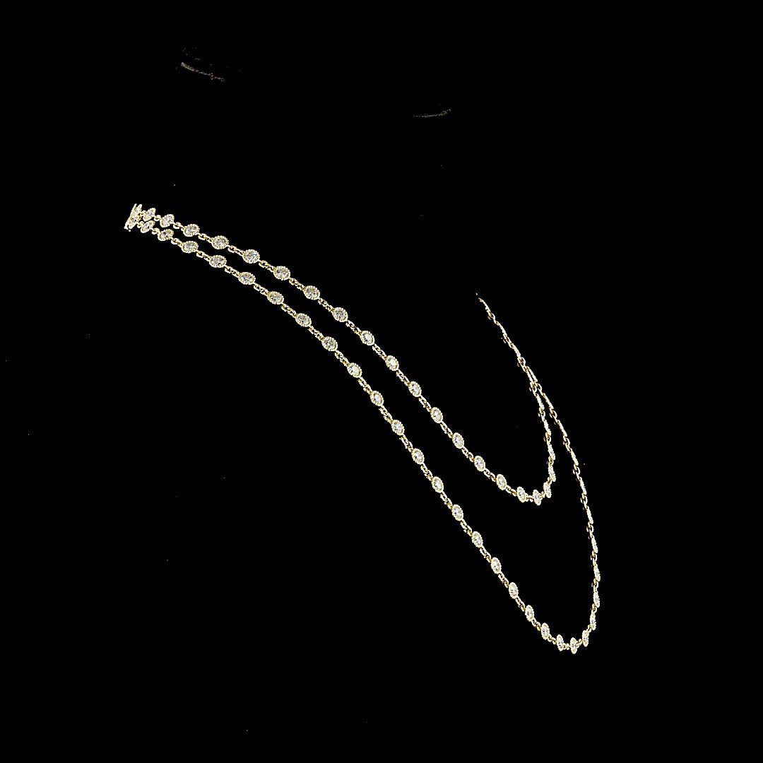 14kt Yellow Gold Lab Diamond Tennis Necklace