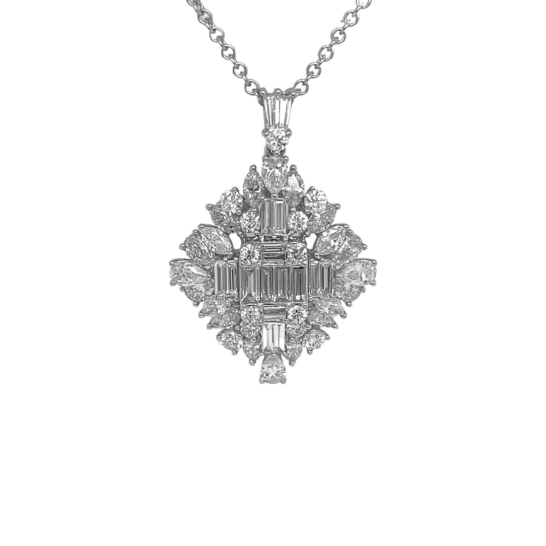 18kt White Gold Diamond Pendant
