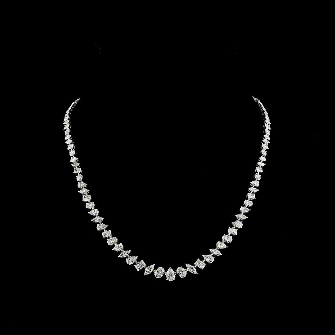 14kt White Gold Lab Diamond Necklace