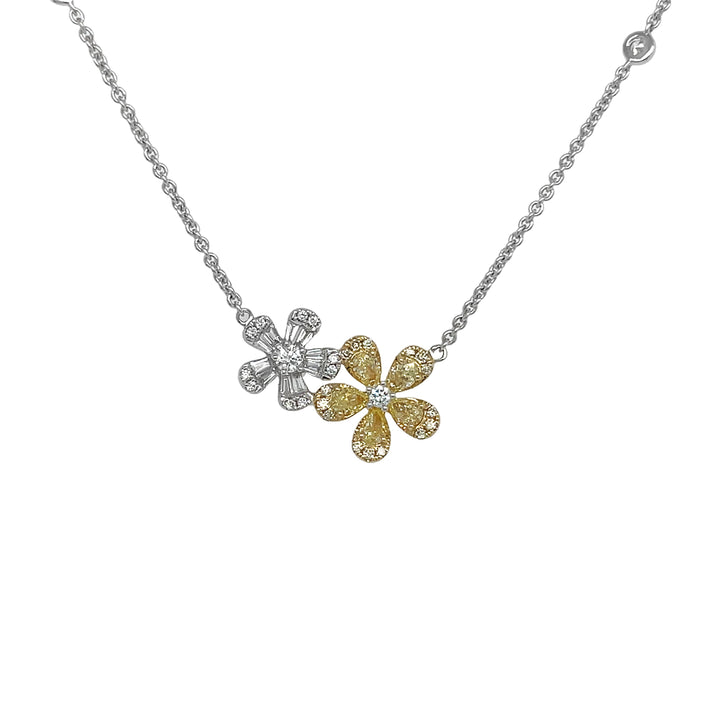 18kt Yellow and White Gold Yellow Diamond Pendant