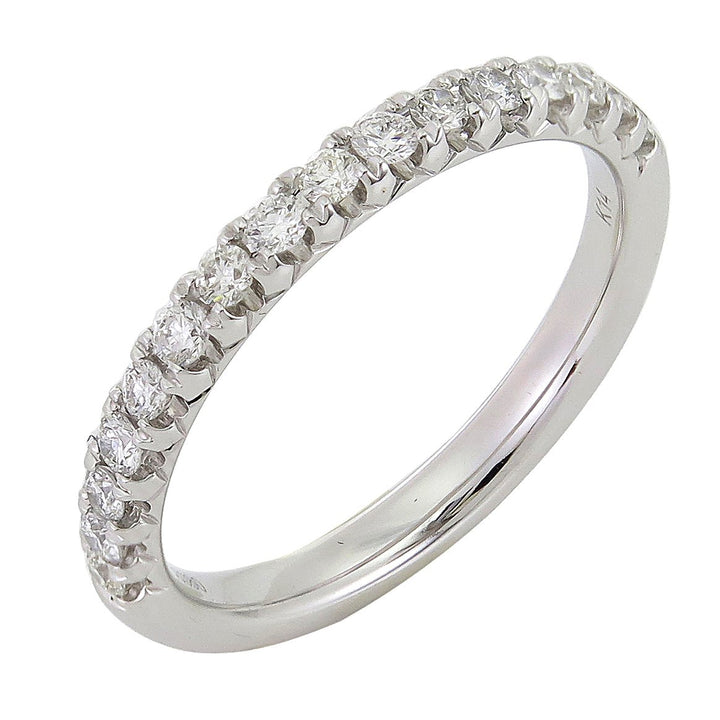 18kt White Gold Diamond Half-way Band