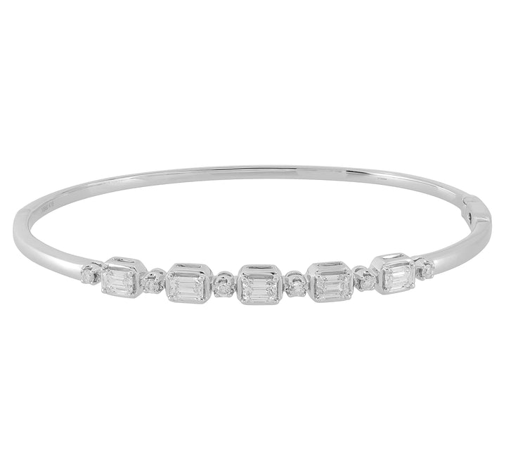 18kt White Gold Diamond Bangle