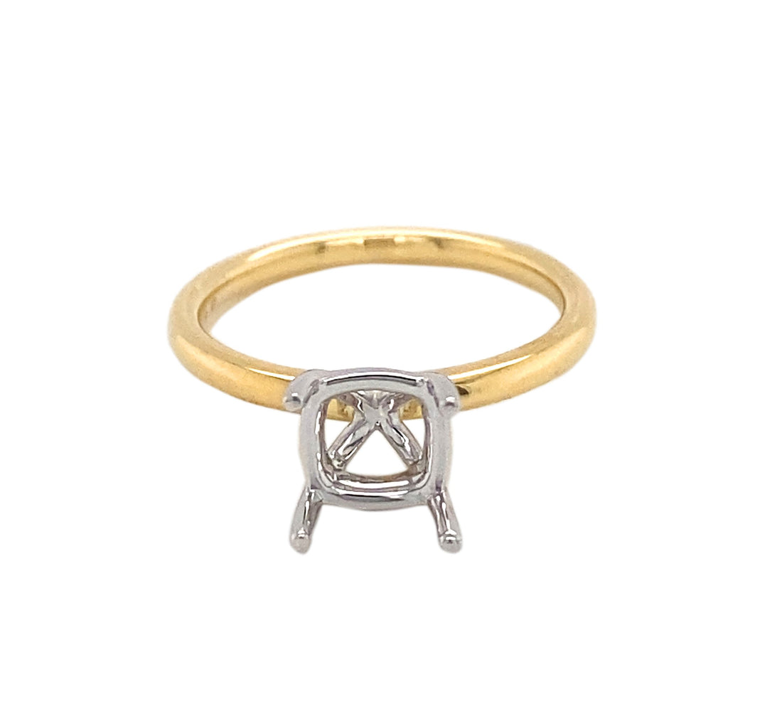 18kt Yellow and White Gold Semi-mount