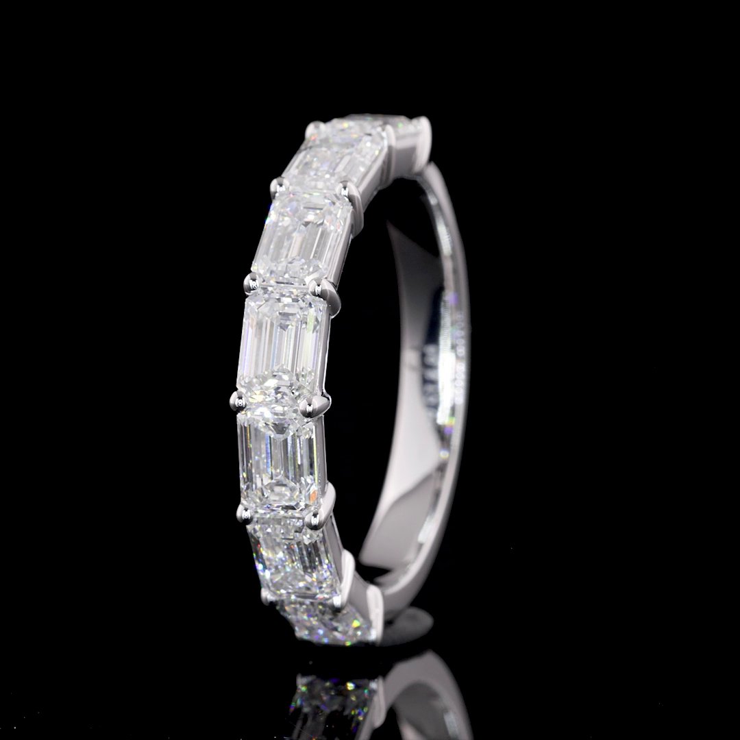 14kt White Gold Lab Diamond Wedding Band