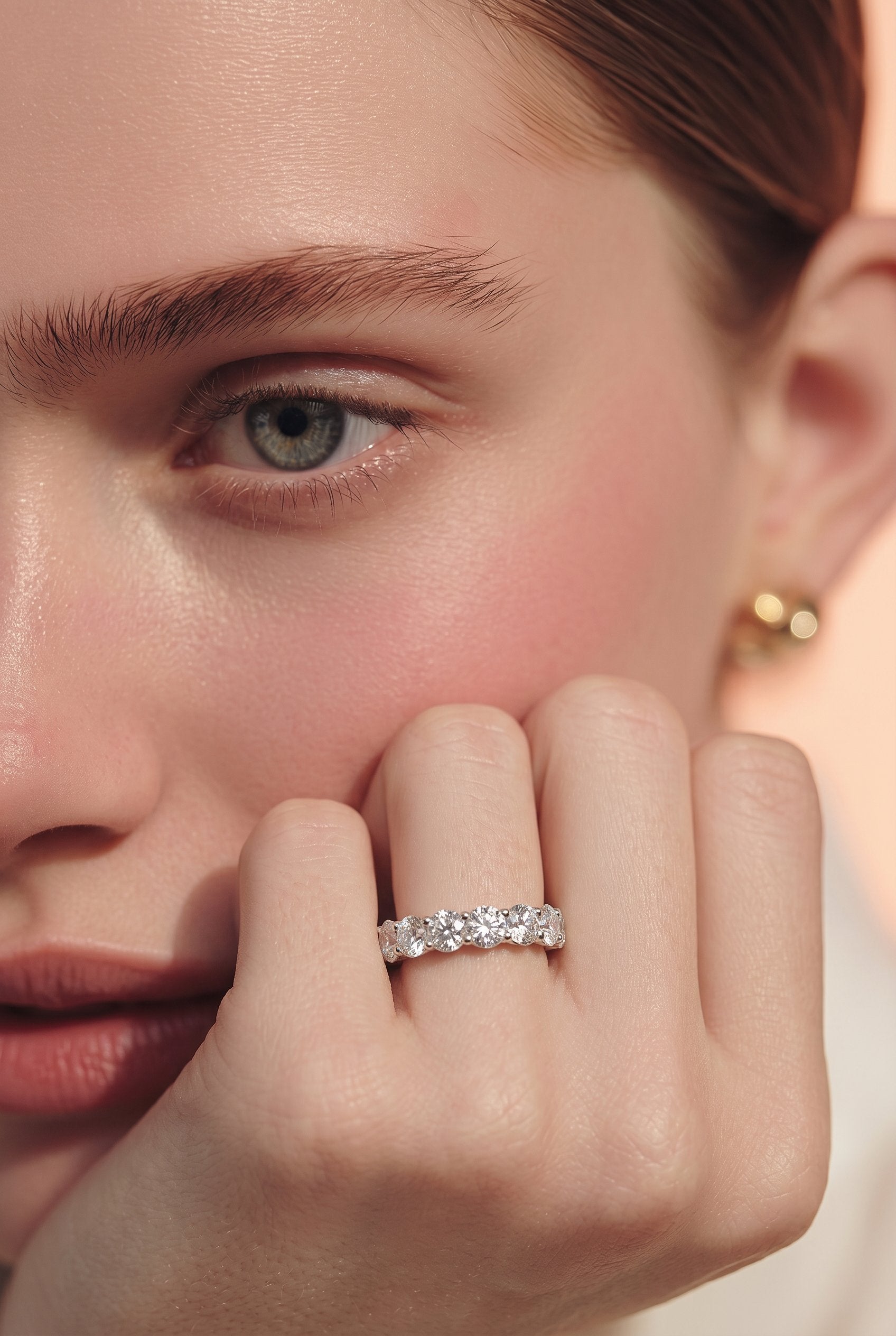 Platinum Lab Diamond Eternity Band