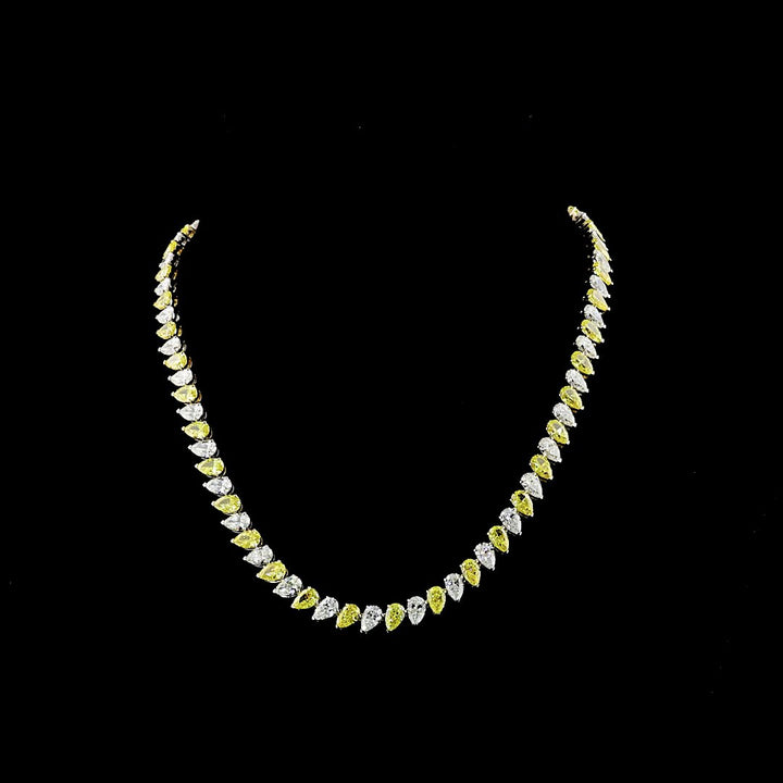 14kt White Gold Lab Diamond Tennis Necklace