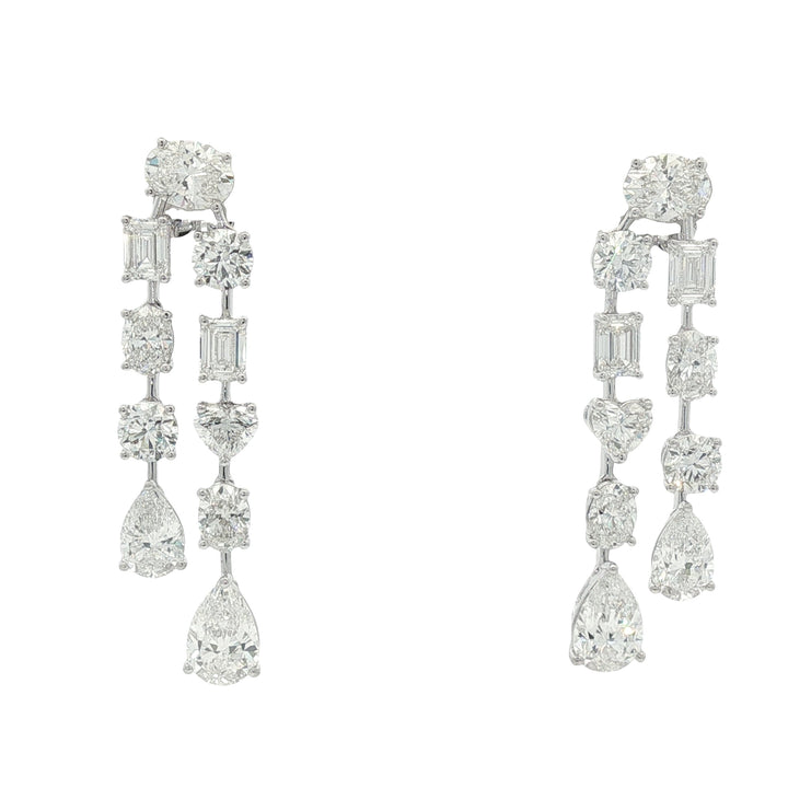 18kt White Gold GIA Certified Diamond Dangling Earring