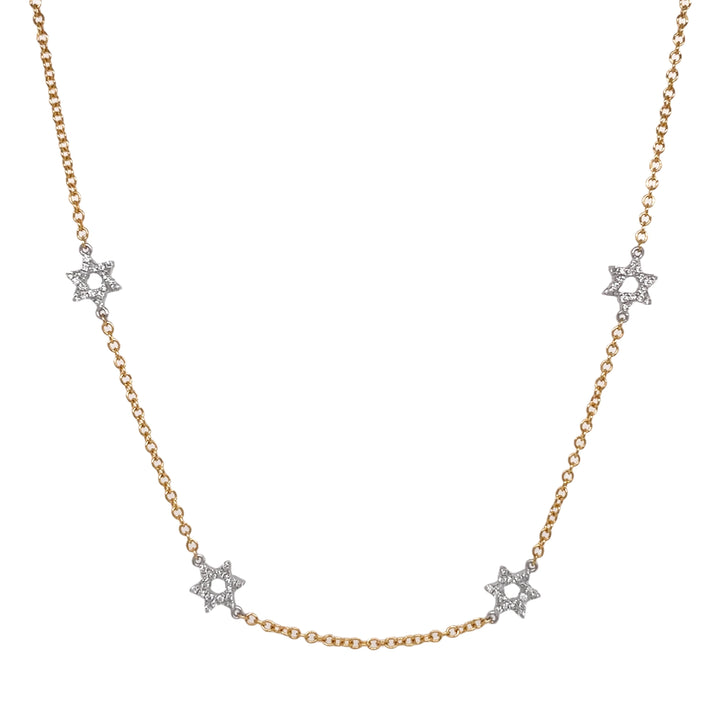 18kt Yellow and White Gold Diamonds-by-the-inch Necklace