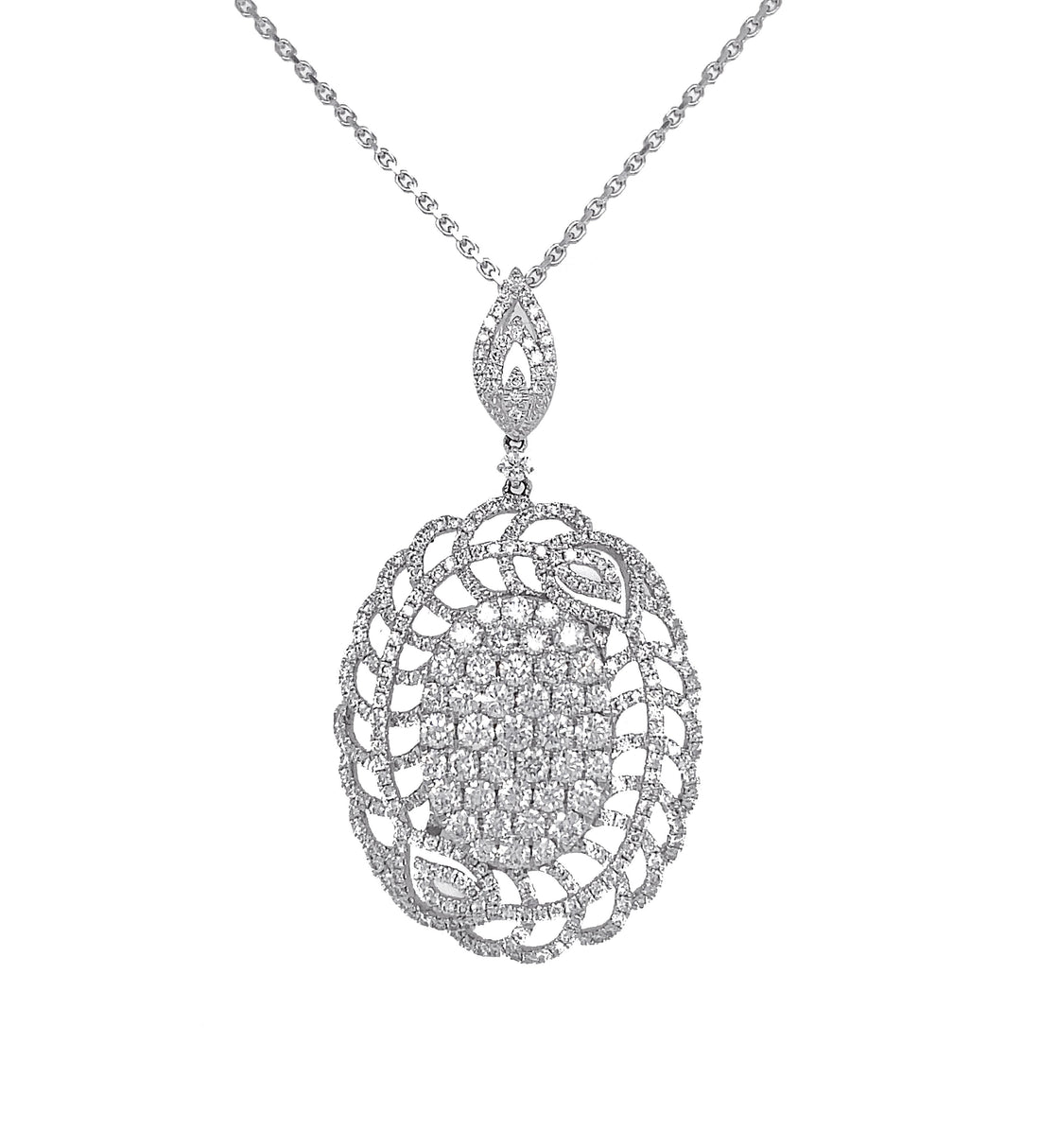 18kt White Gold Diamond Pendant