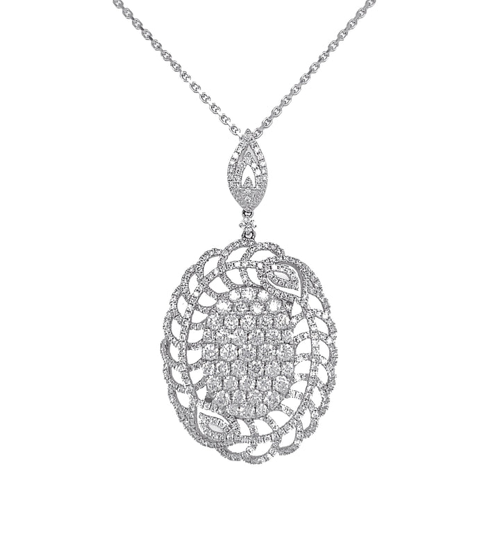 18kt White Gold Diamond Pendant