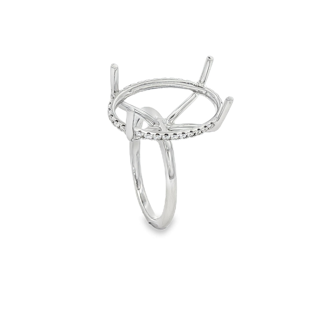 14kt White Gold Diamond Semi-mount