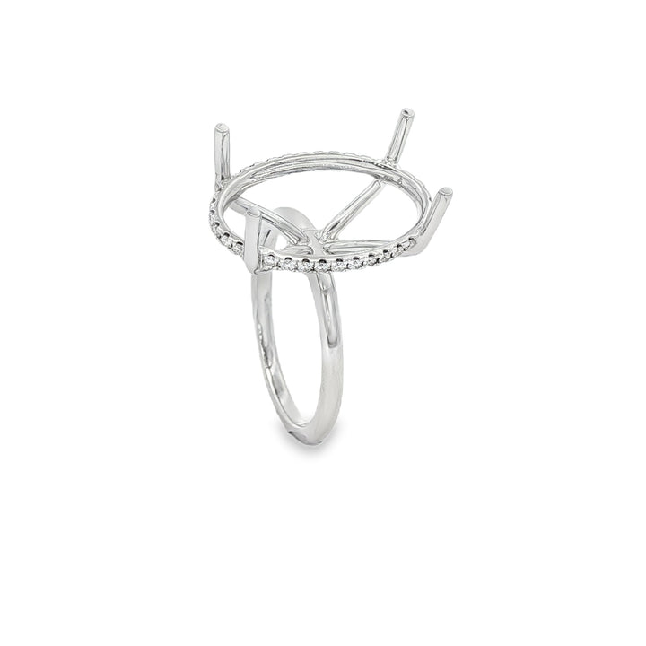14kt White Gold Diamond Semi-mount