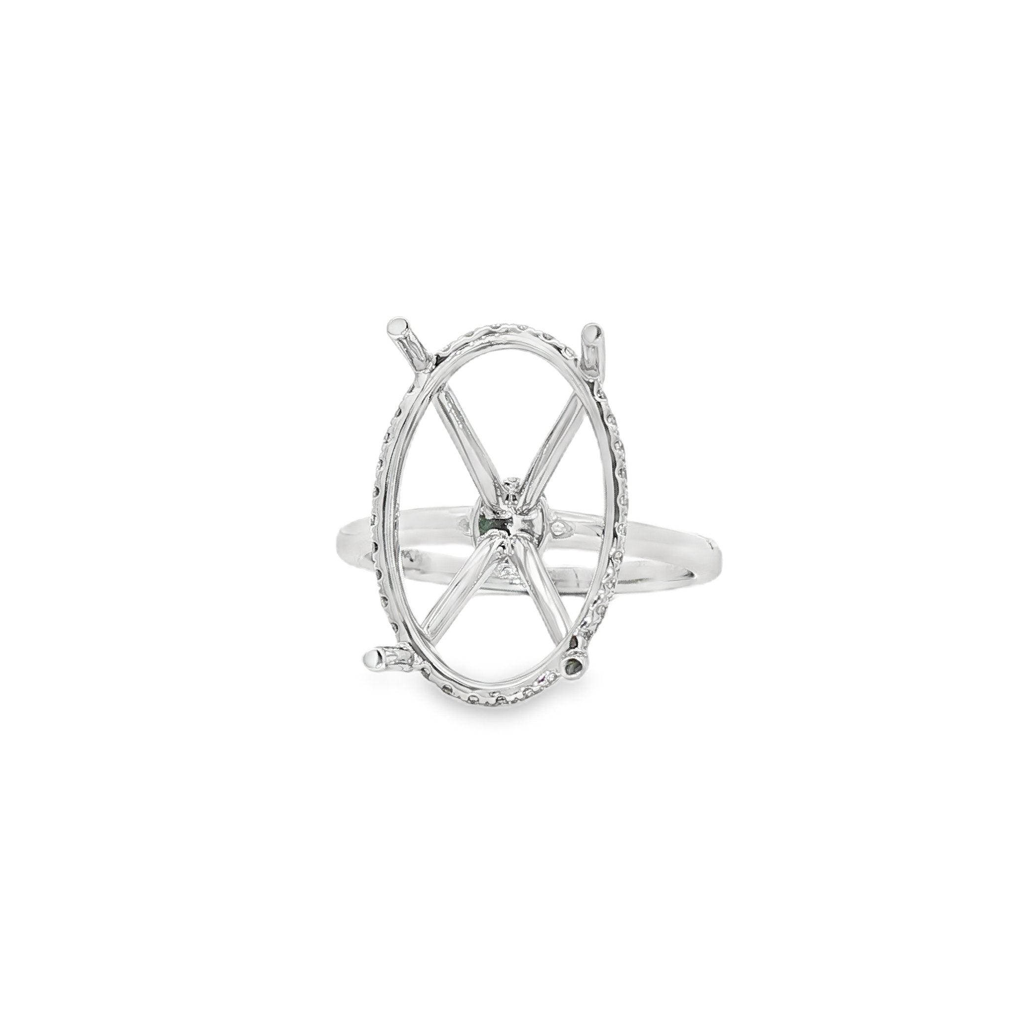 14kt White Gold Diamond Semi-mount