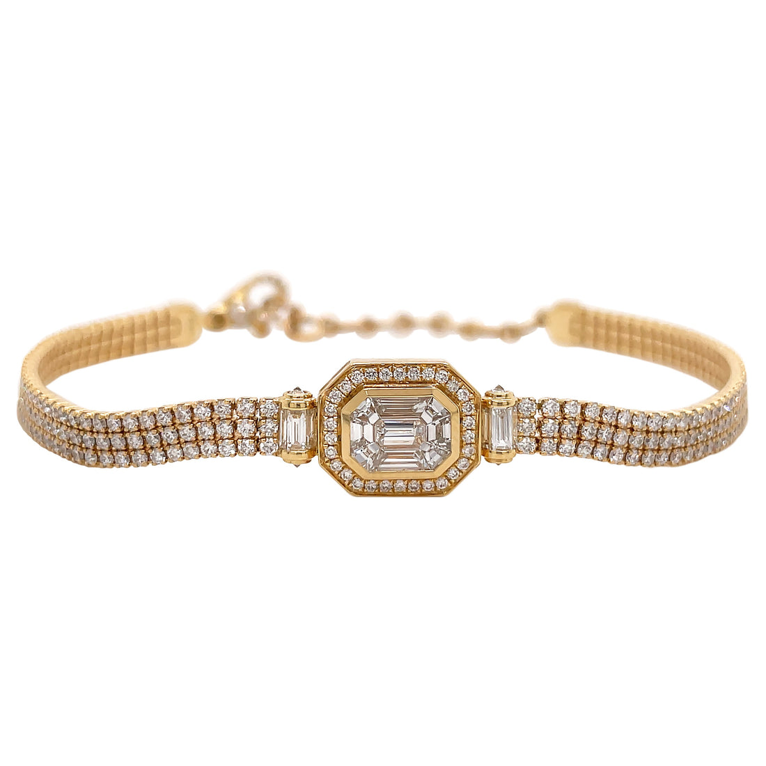 18kt Yellow Gold Diamond Bracelet
