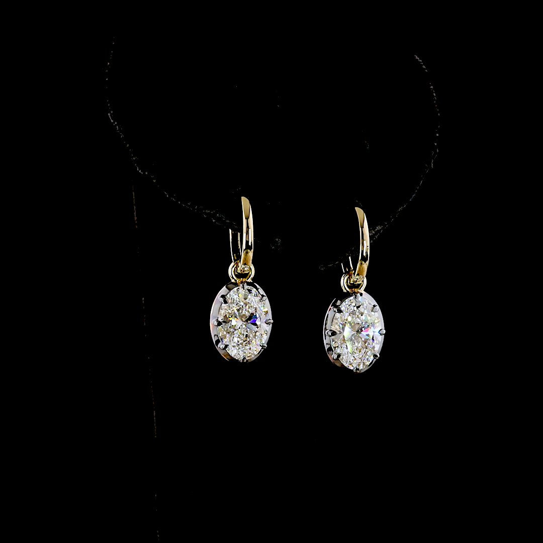 14kt Yellow Gold Lab Diamond Dangling Earring