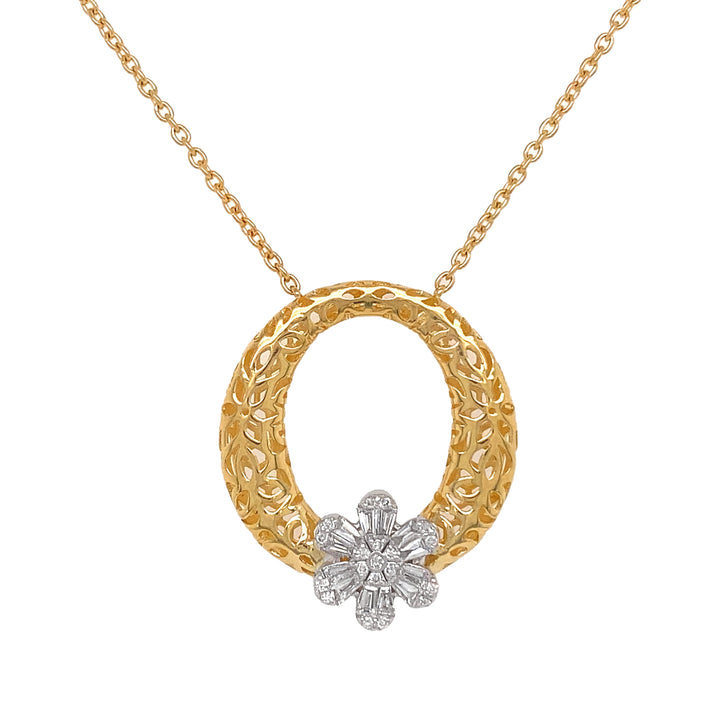 18kt yellow gold diamond pendant