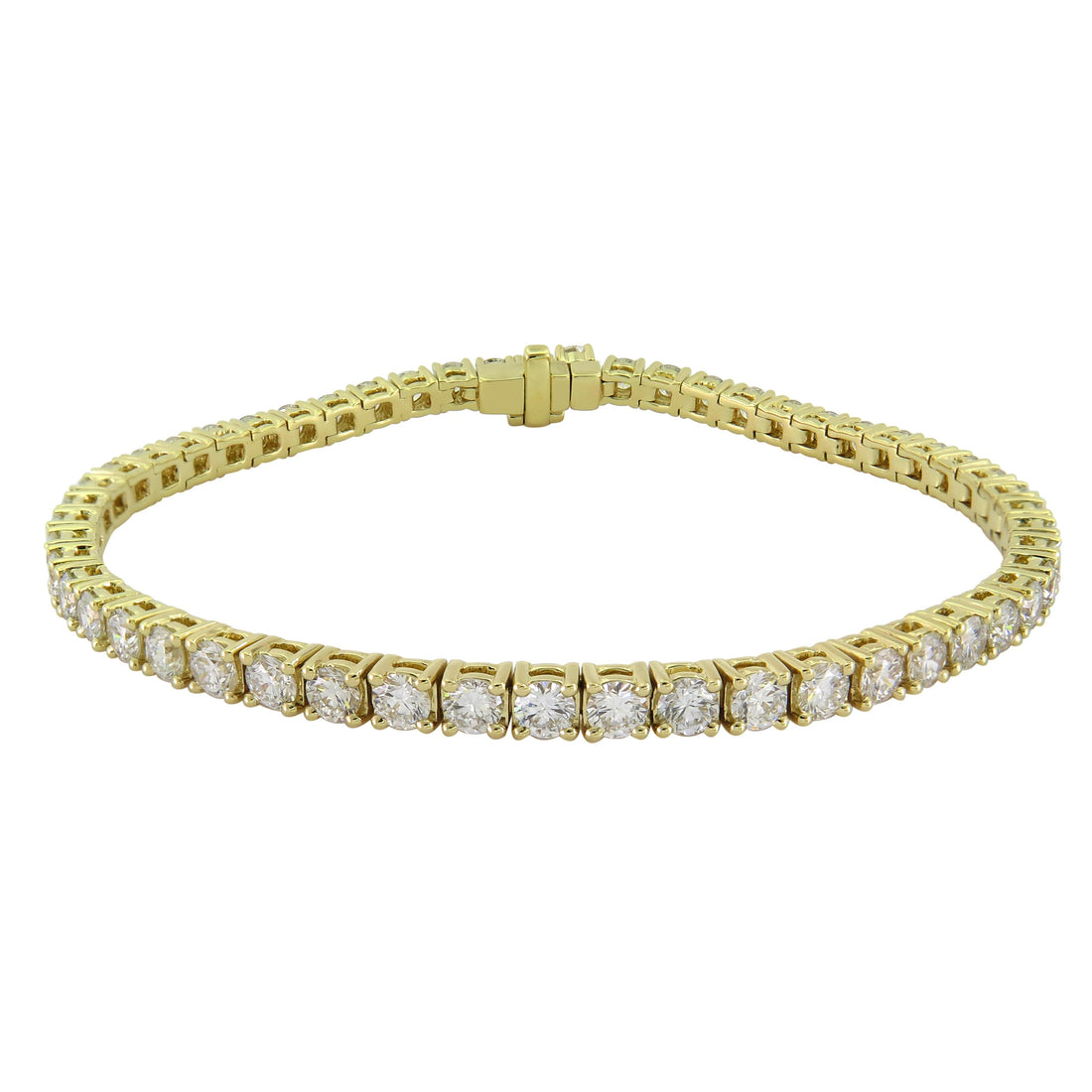 18kt Yellow Gold Diamond Tennis Bracelet