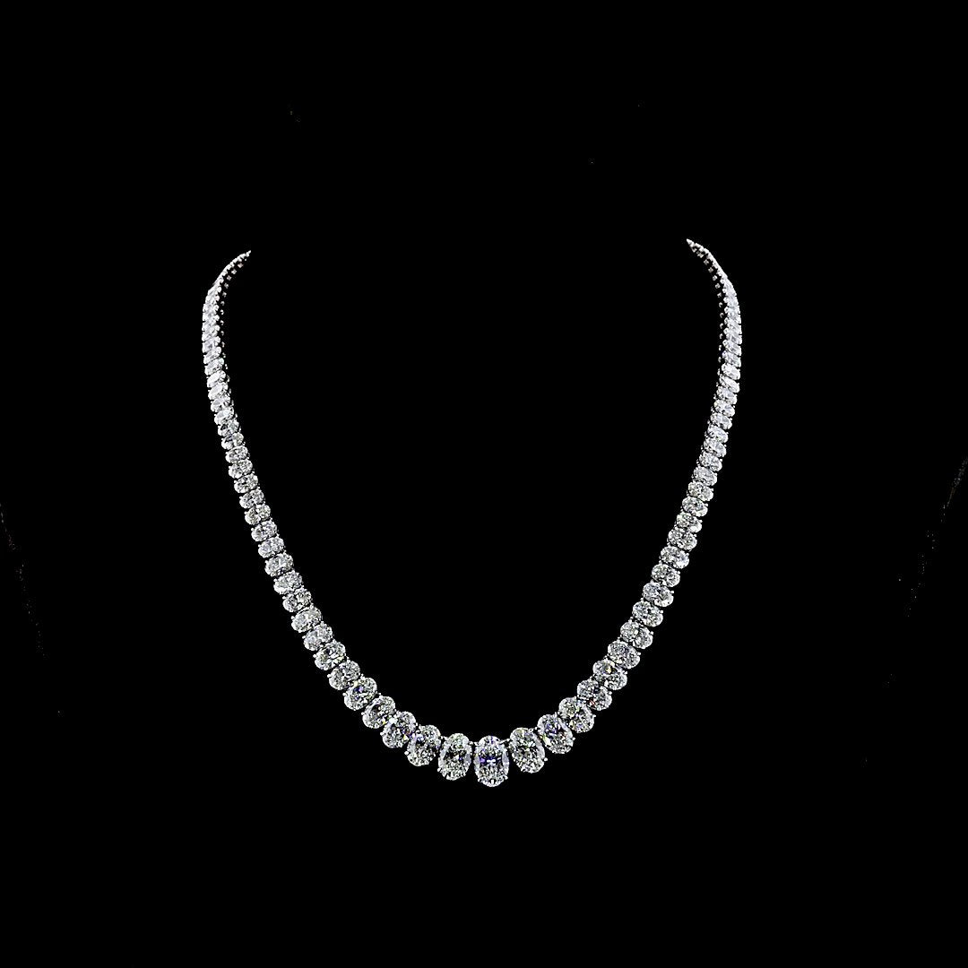 14kt White Gold Lab Diamond Tennis Necklace
