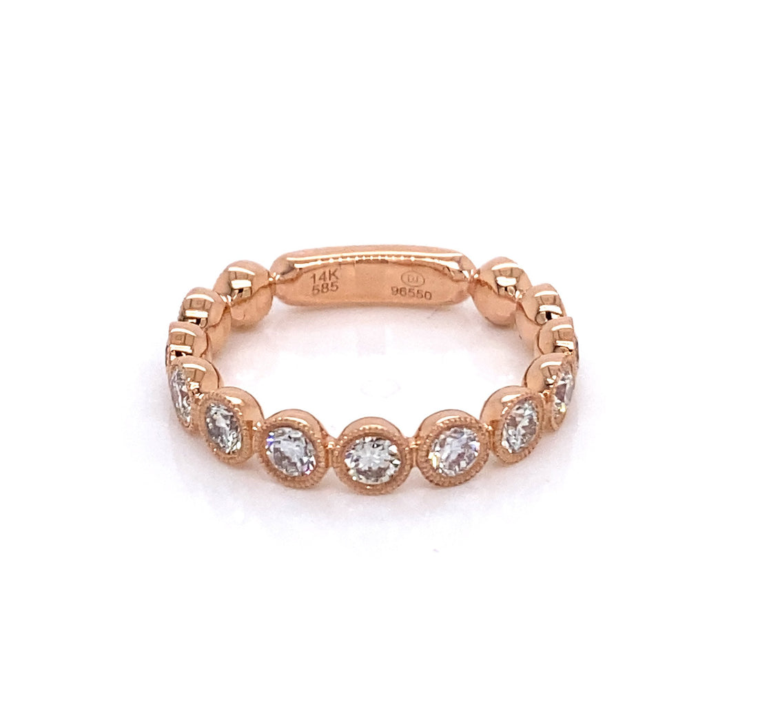 14kt Rose Gold Diamond Band