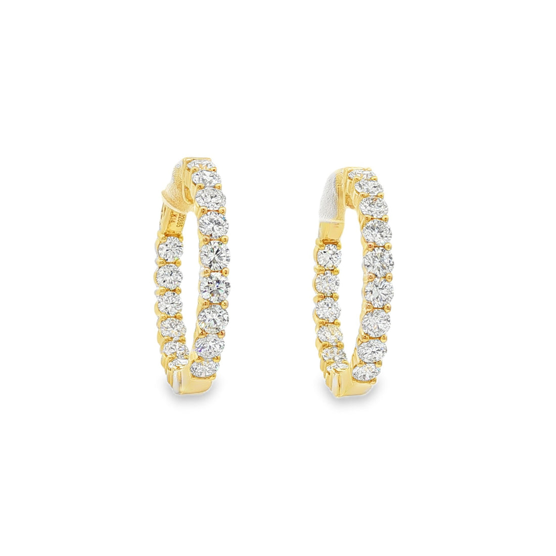 14kt Yellow Gold Lab Diamond Hoops