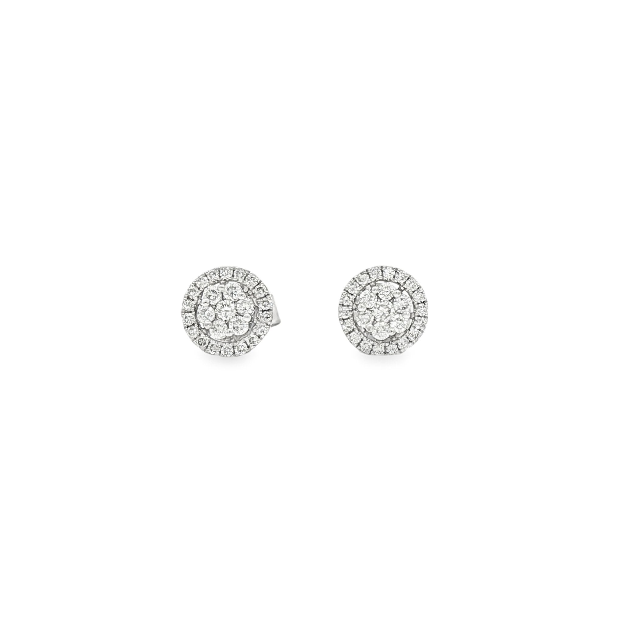 14kt White Gold Diamond Earrings