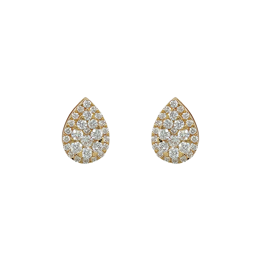 18kt Yellow Gold Diamond Earrings