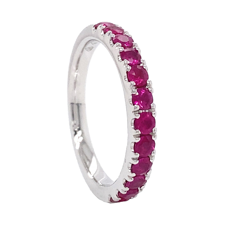 18kt White Gold Ruby Band