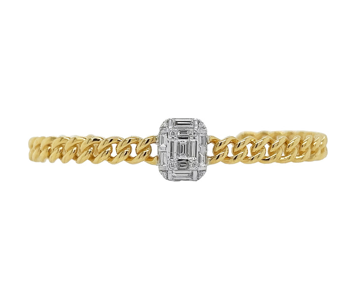 18kt Yellow Gold Diamond Bangle