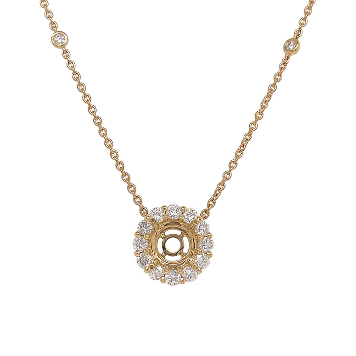 18kt Yellow Gold Diamond Pendant Mounting