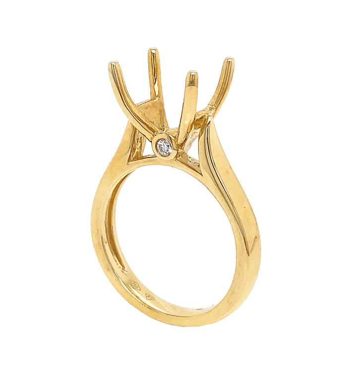 18kt Yellow Gold Diamond Semi-mount