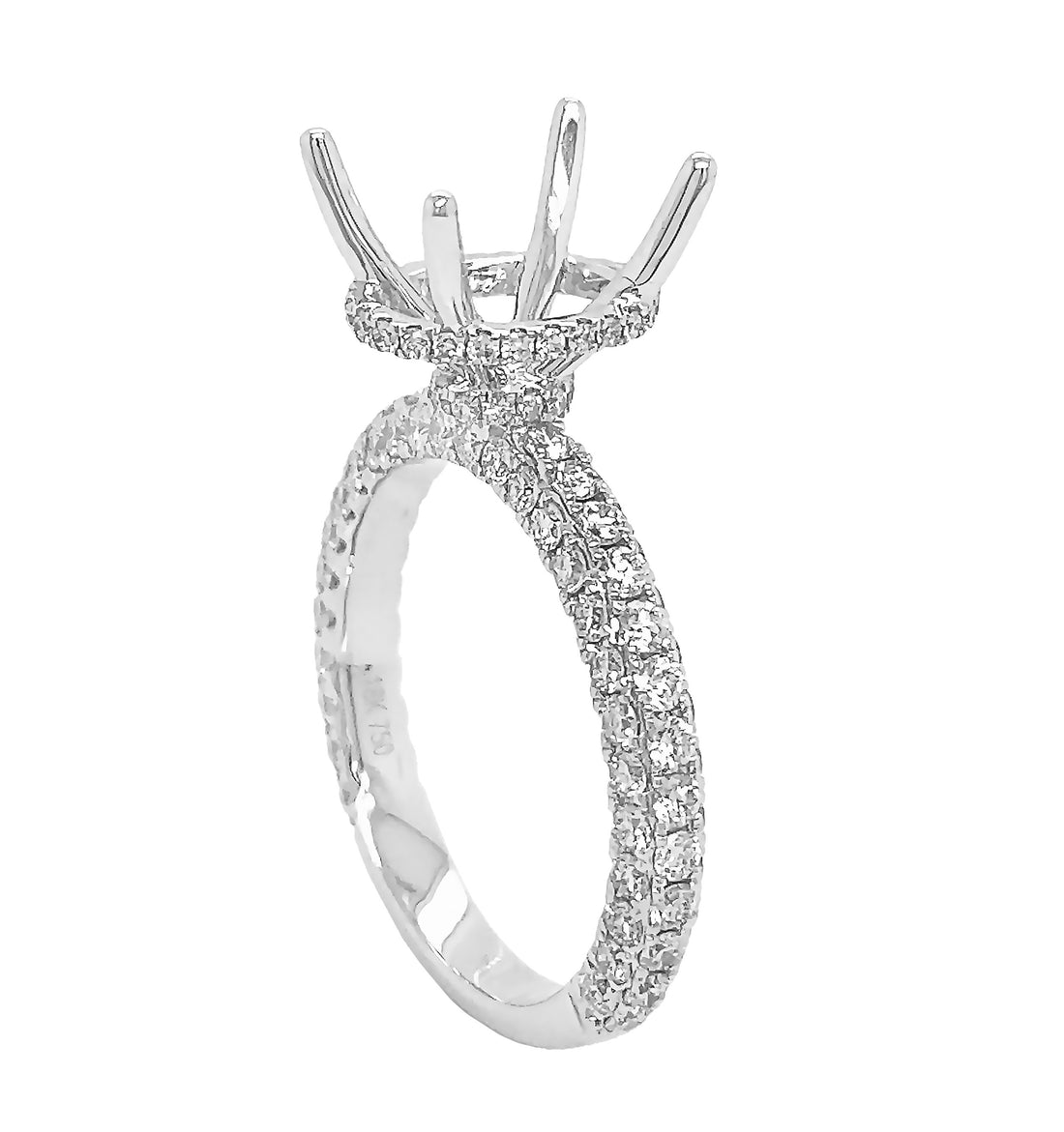 18kt White Gold Diamond Semi Mount