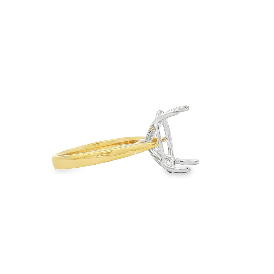 14lkt Yellow And White Gold Semi-Mount