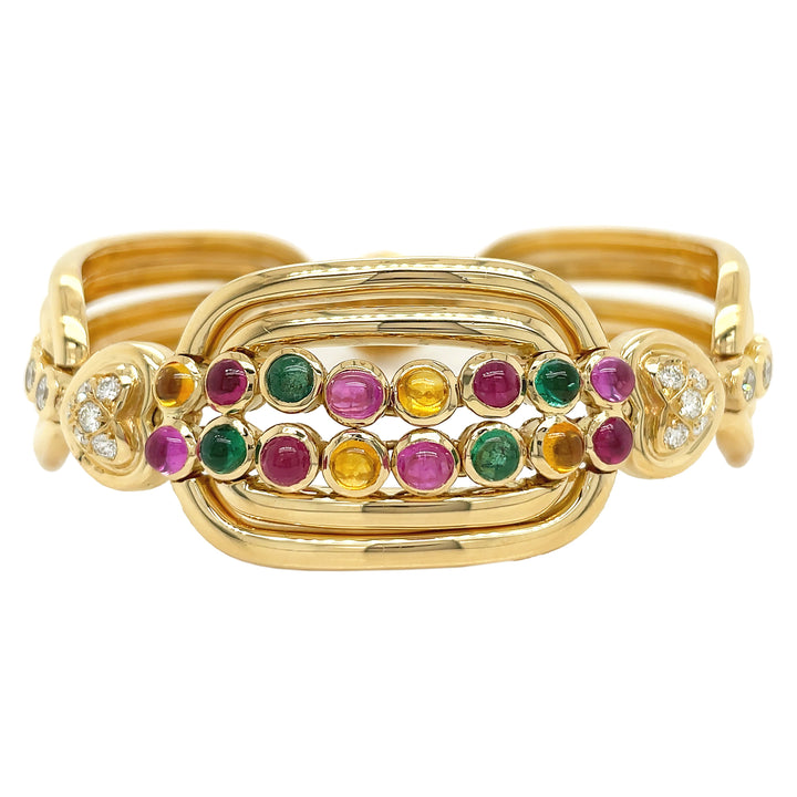 18kt Yellow Gold Diamond Bangle
