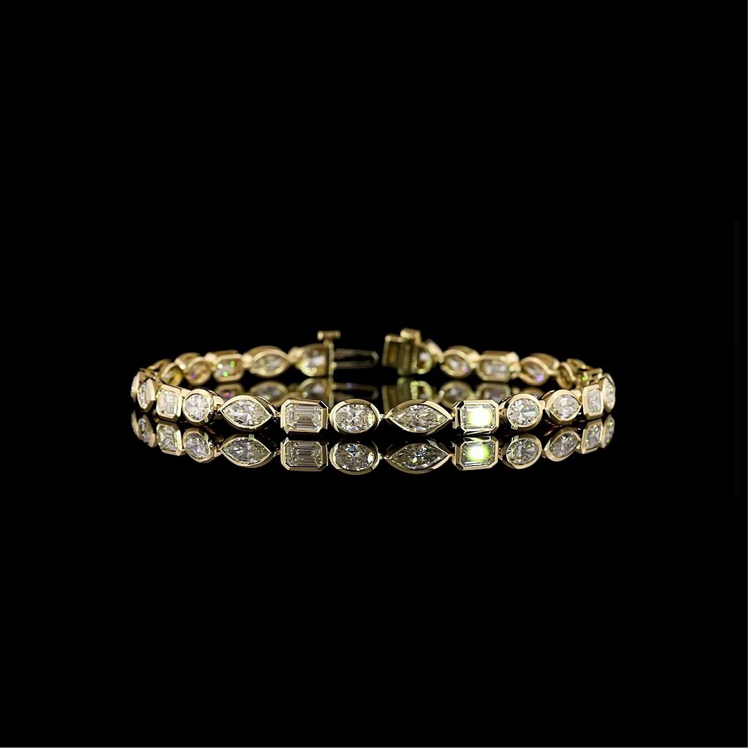 14kt Yellow Gold Lab Diamond Tennis Bracelet