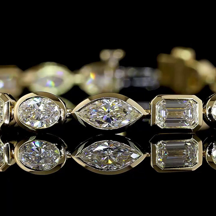 14kt Yellow Gold Lab Diamond Tennis Bracelet